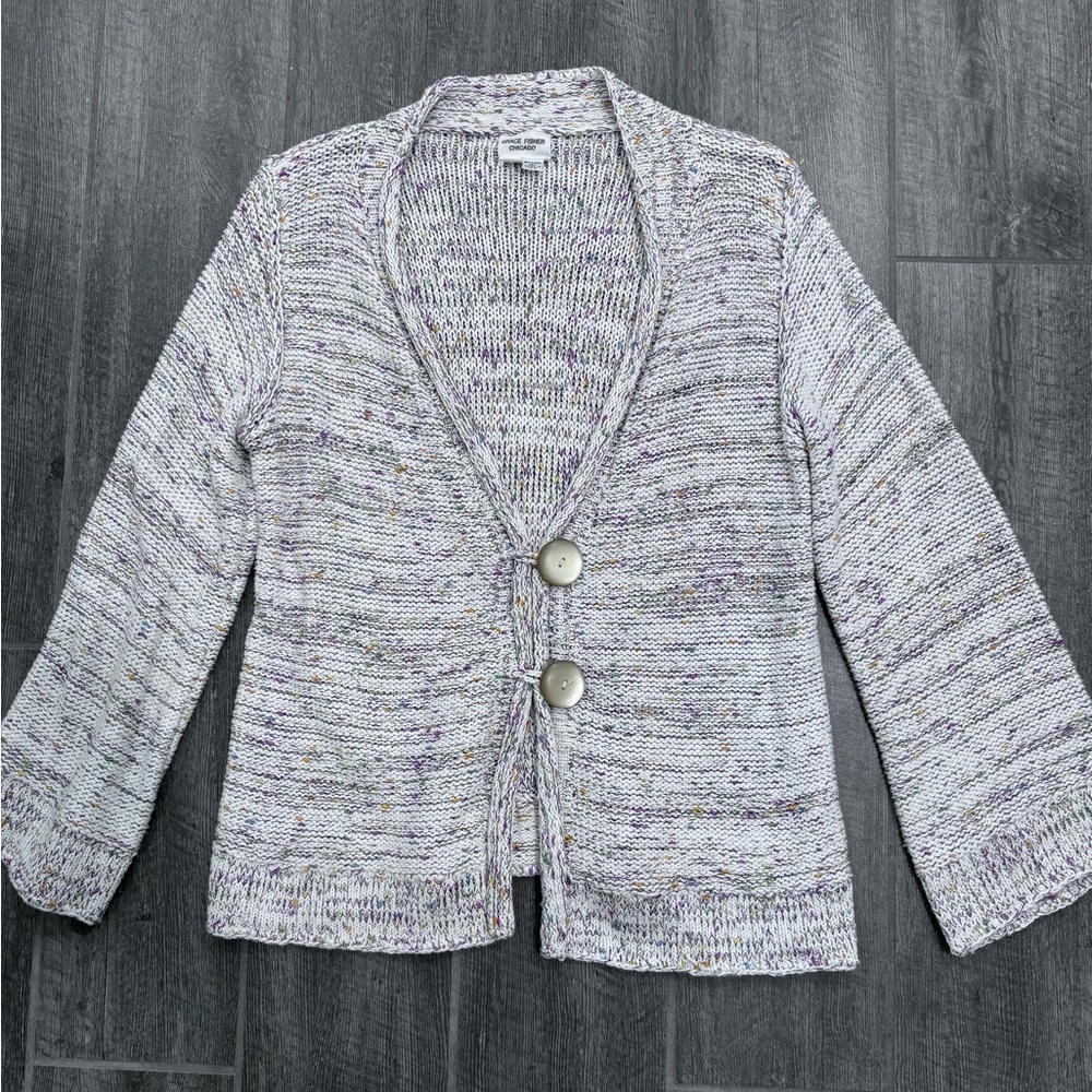 Grace Fisher Chicago Heavy Knit Cardigan Sweater‎ Made In USA